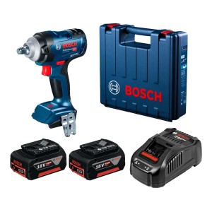 Llave Impacto Inalámbrica a Impulso con 2 Baterías + Maletín GDS 18V-400 BOSCH