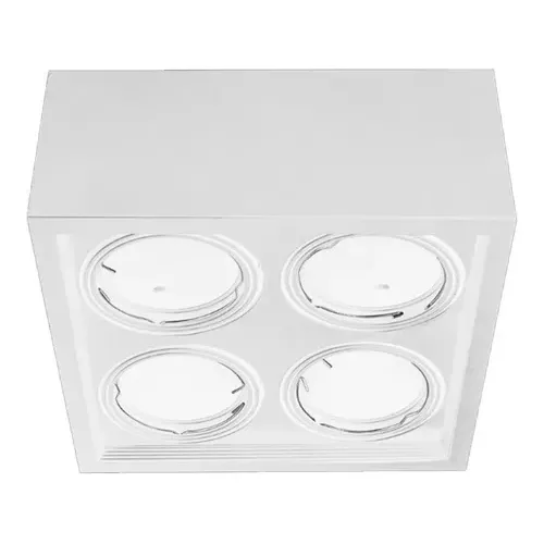 Aplique Plafón BOX Cardánico 4 Luces AR111 Blanco o Negro JIELI