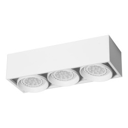 Aplique Plafón BOX Cardánico 3 Luces AR111 Blanco o Negro JIELI