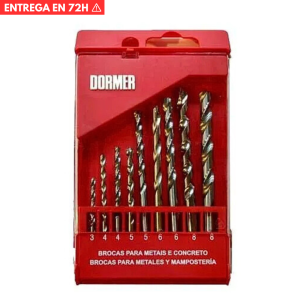 Mecha Acero rápido DORMER Set x9 pz