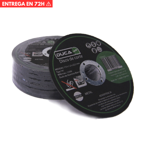Disco de Corte 115x1,2x22,2 - p/Inox y Metal Caja x50u DUCA